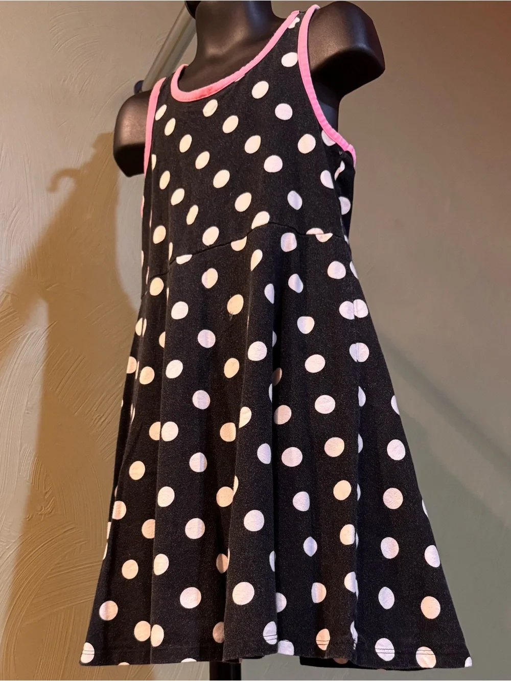 Lot of 3 Girls Dresses Sizes 5 & 6 Striped Polka Dot Floral Pink/Black/White